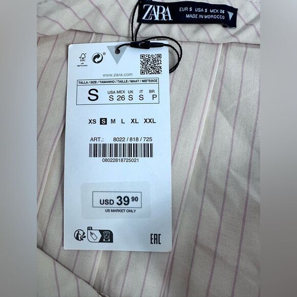 ZARA Pleated Spaghetti straps Top, Size SMALL - Picture 11 of 11